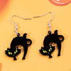 1 Pair Cartoon Style Retro Halloween Pattern Arylic Drop Earrings