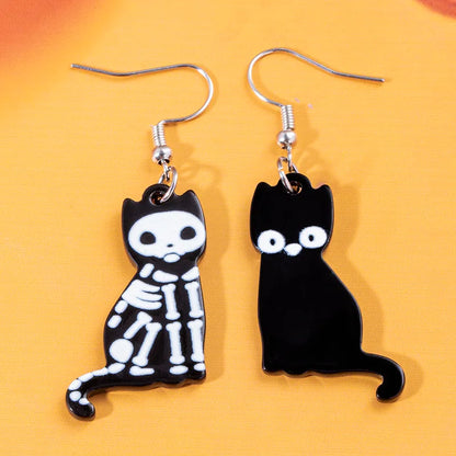 1 Pair Cartoon Style Retro Halloween Pattern Arylic Drop Earrings