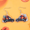 1 Pair Cartoon Style Retro Halloween Pattern Arylic Drop Earrings