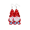 1 Pair Cartoon Style Santa Claus Pu Leather Drop Earrings