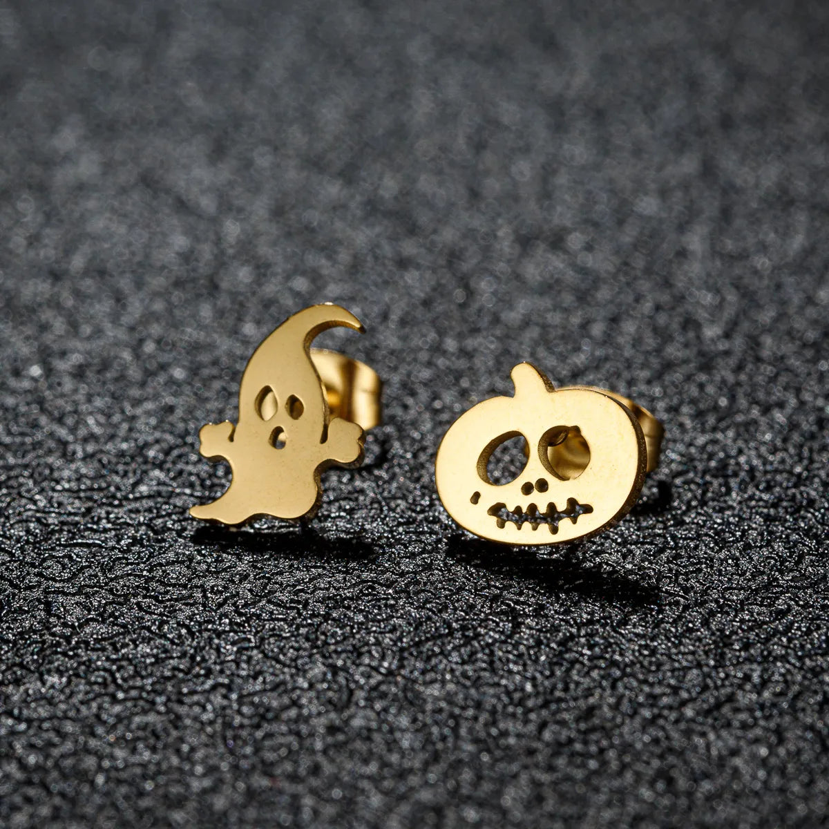 1 Pair Cartoon Style Sweet Animal Irregular Polishing Plating 304 Stainless Steel 18K Gold Plated Ear Studs