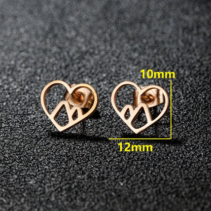 1 Pair Cartoon Style Sweet Animal Irregular Polishing Plating 304 Stainless Steel 18K Gold Plated Ear Studs