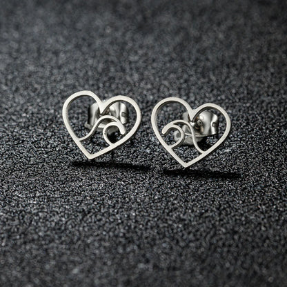 1 Pair Cartoon Style Sweet Animal Irregular Polishing Plating 304 Stainless Steel 18K Gold Plated Ear Studs