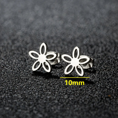 1 Pair Cartoon Style Sweet Animal Irregular Polishing Plating 304 Stainless Steel 18K Gold Plated Ear Studs