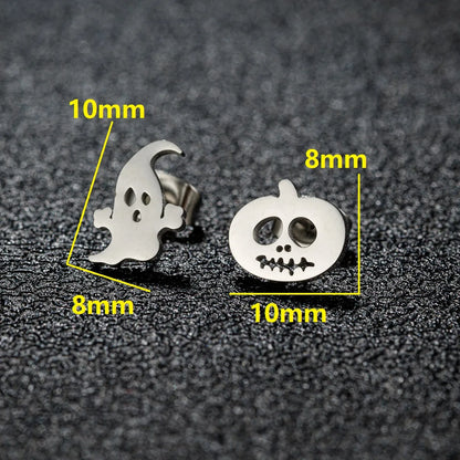 1 Pair Cartoon Style Sweet Animal Irregular Polishing Plating 304 Stainless Steel 18K Gold Plated Ear Studs