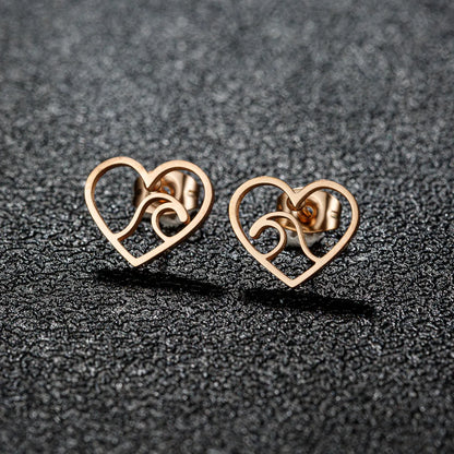 1 Pair Cartoon Style Sweet Animal Irregular Polishing Plating 304 Stainless Steel 18K Gold Plated Ear Studs