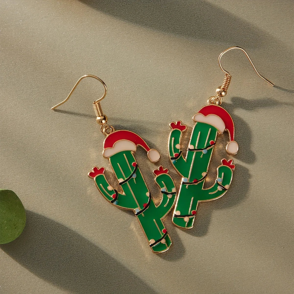 1 Pair Cartoon Style Sweet Cactus Alloy Drop Earrings