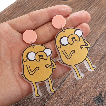 1 Pair Cartoon Style Sweet Cartoon Character Arylic Drop Earrings