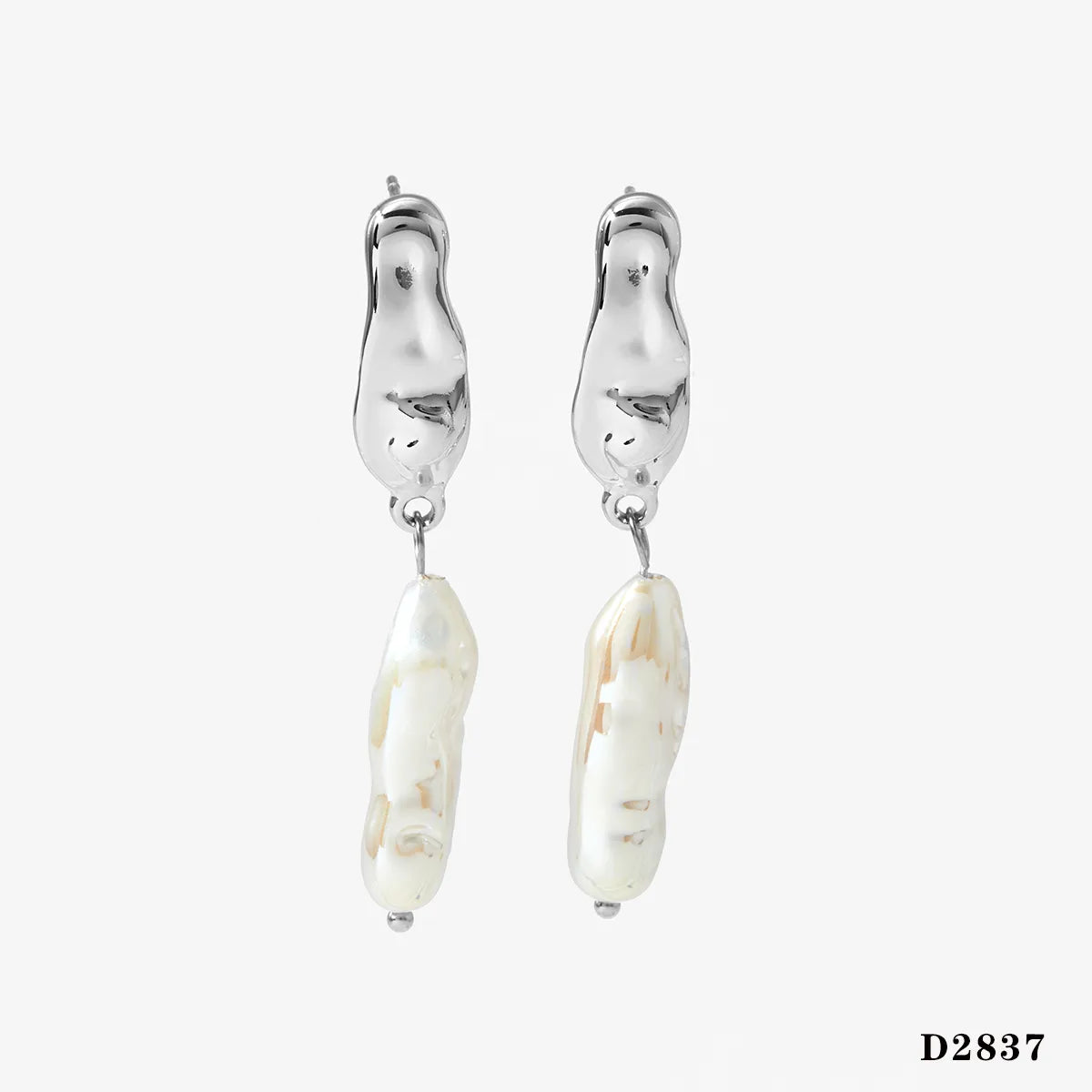 1 Pair Casual Artistic Irregular 304 Stainless Steel Imitation Pearl 16K Gold Plated White Gold Plated Gold Plated Drop Earrings