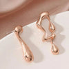 1 Pair Casual Asymmetrical Alloy Ear Studs