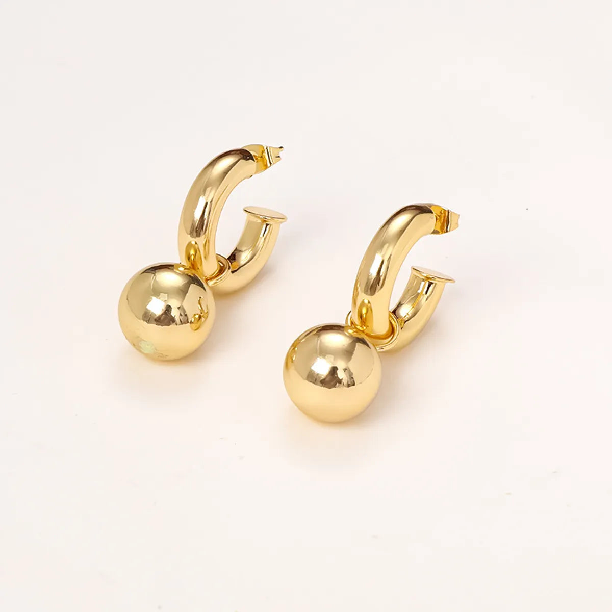 1 Pair Casual Ball Plating Copper Drop Earrings