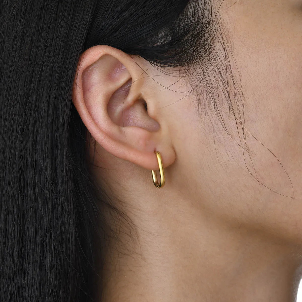 1 Pair Casual Basic Modern Style Geometric Plating Stainless Steel 18k Gold Plated Earrings