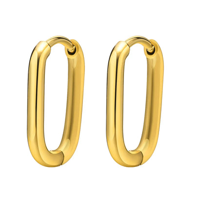 1 Pair Casual Basic Modern Style Geometric Plating Stainless Steel 18k Gold Plated Earrings