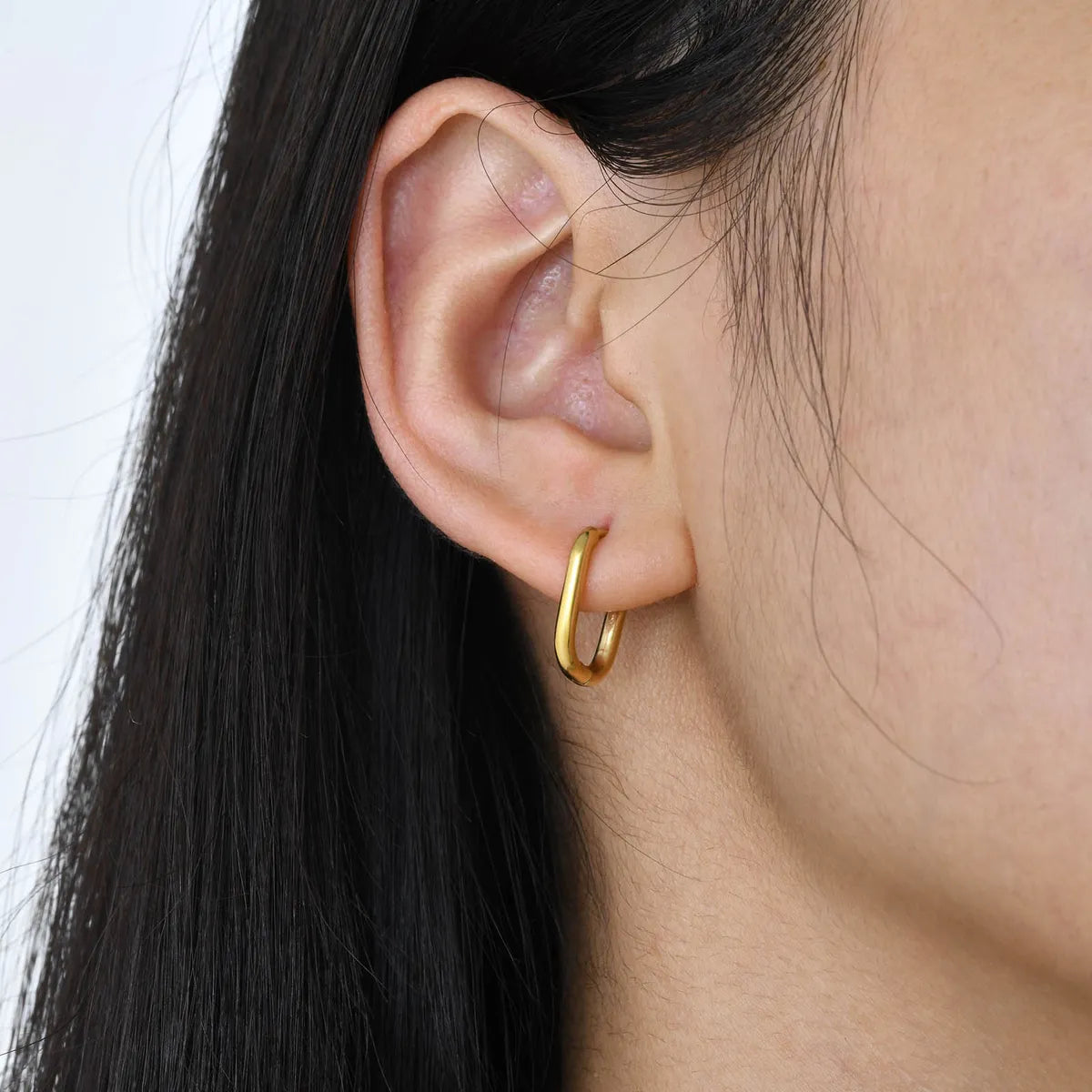 1 Pair Casual Basic Modern Style Geometric Plating Stainless Steel 18k Gold Plated Earrings