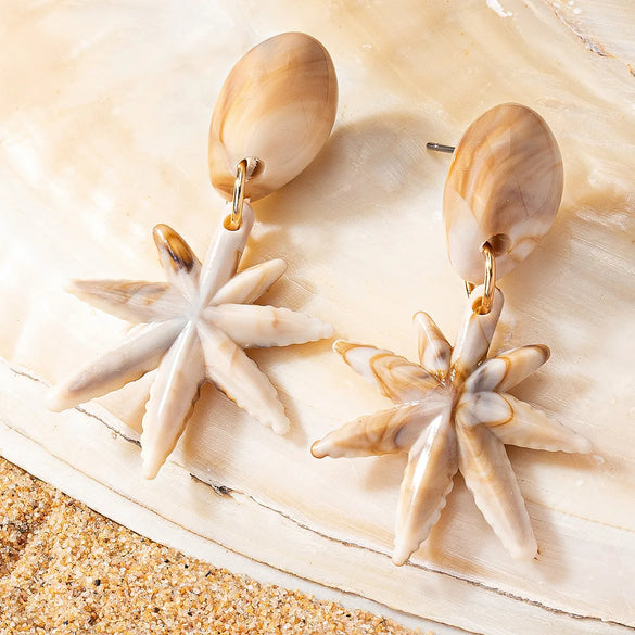 1 Pair Casual Beach Shell Arylic Drop Earrings