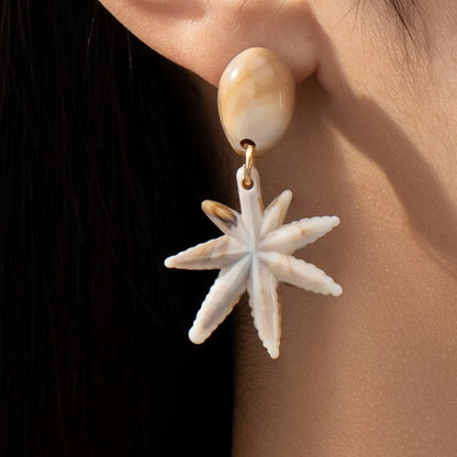 1 Pair Casual Beach Shell Arylic Drop Earrings