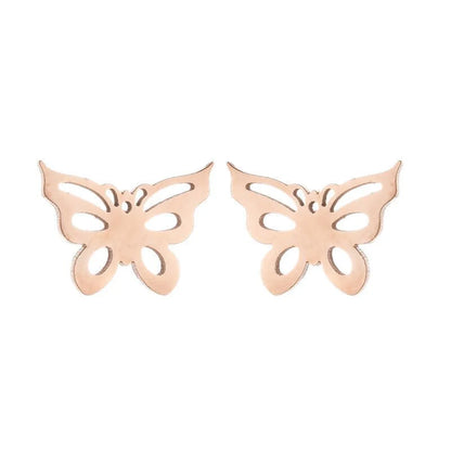 1 Pair Casual Butterfly Plating 304 Stainless Steel 18K Gold Plated Ear Studs