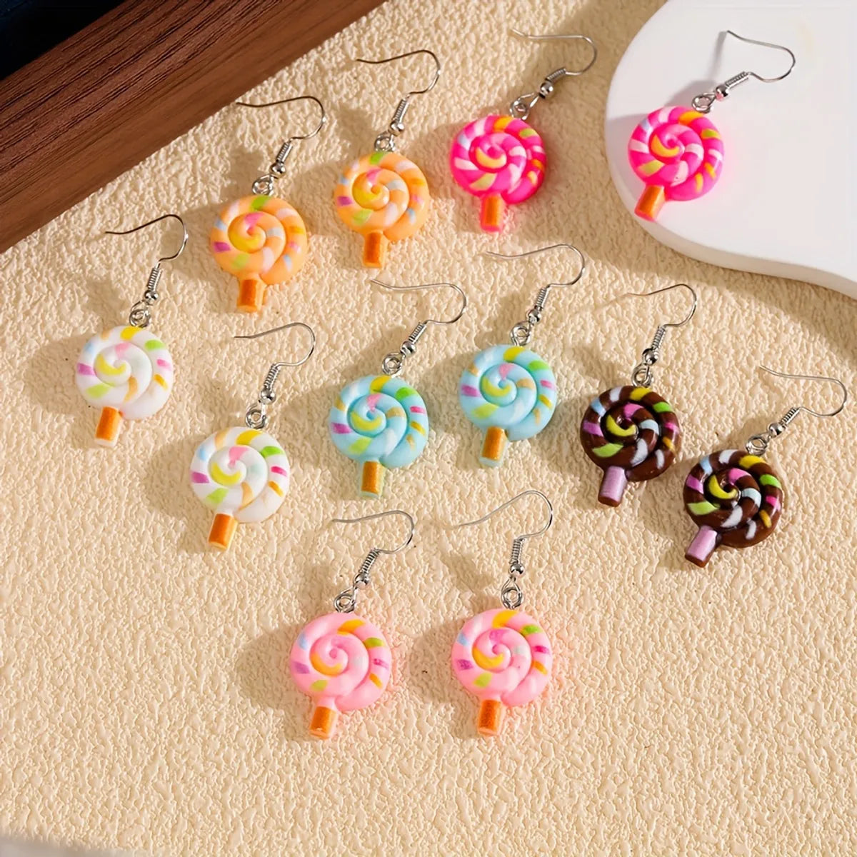 1 Pair Casual Candy Resin Drop Earrings