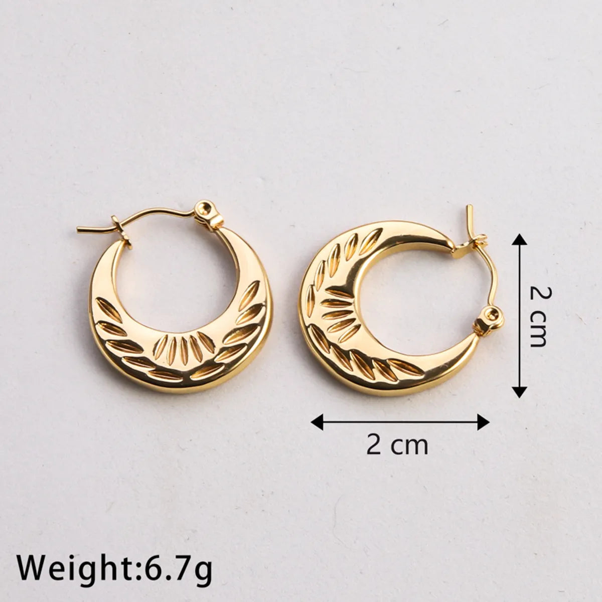 1 Pair Casual Classic Style Commute U Shape Twist Plating 304 Stainless Steel 18K Gold Plated Earrings