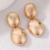 1 Pair Casual Classic Style Cool Style Oval Water Droplets Heart Shape Alloy Ear Studs