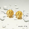 1 Pair Casual Classic Style Round 304 Stainless Steel 18K Gold Plated Ear Studs