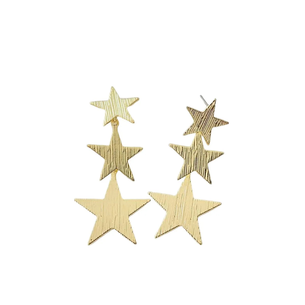 1 Pair Casual Classic Style Star Waves Plating Alloy Drop Earrings