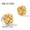 1 Pair Casual Classic Style Water Droplets Twist Polishing Plating Three-Dimensional 304 Stainless Steel 18K Gold Plated Ear Studs