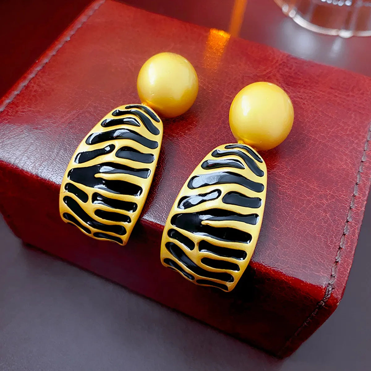 1 Pair Casual Color Block Alloy Drop Earrings