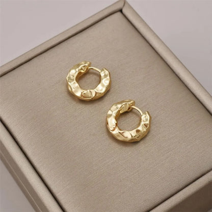 1 Pair Casual Commute Circle Plating Copper 18k Gold Plated Earrings