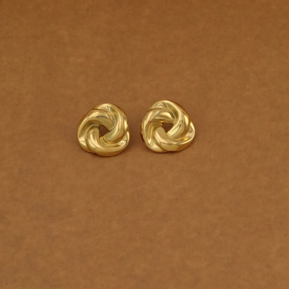 1 Pair Casual Commute Triangle Polishing 304 Stainless Steel 18K Gold Plated Ear Studs