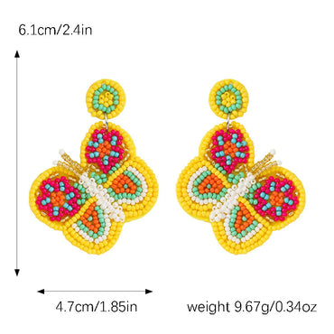 1 Pair Casual Cute Butterfly Plastic Earrings