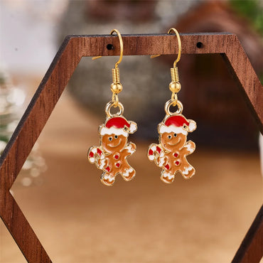 1 Pair Casual Cute Gingerbread 304 Stainless Steel 18K Gold Plated Drop Earrings