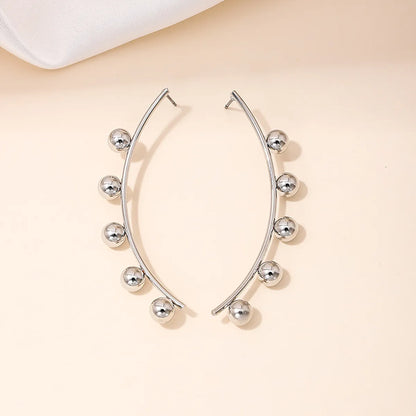 1 Pair Casual Cute Modern Style Round Dots Iron Ear Studs