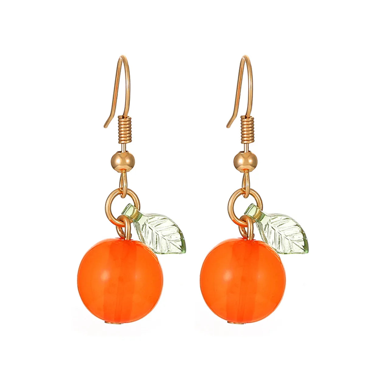 1 Pair Casual Cute Pastoral Orange Alloy Drop Earrings