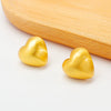 1 Pair Casual Cute Romantic Heart Shape Copper Ear Studs