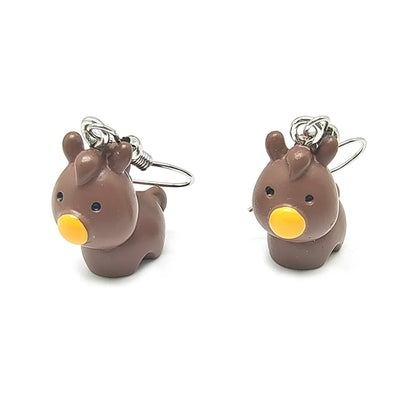 1 Pair Casual Cute Simple Style Animal Fox Frog Alloy Resin