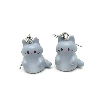 1 Pair Casual Cute Simple Style Animal Fox Frog Alloy Resin