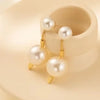 1 Pair Casual Cute Simple Style Asymmetrical Imitation Pearl Copper Drop Earrings