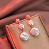 1 Pair Casual Cute Simple Style Asymmetrical Imitation Pearl Copper Drop Earrings