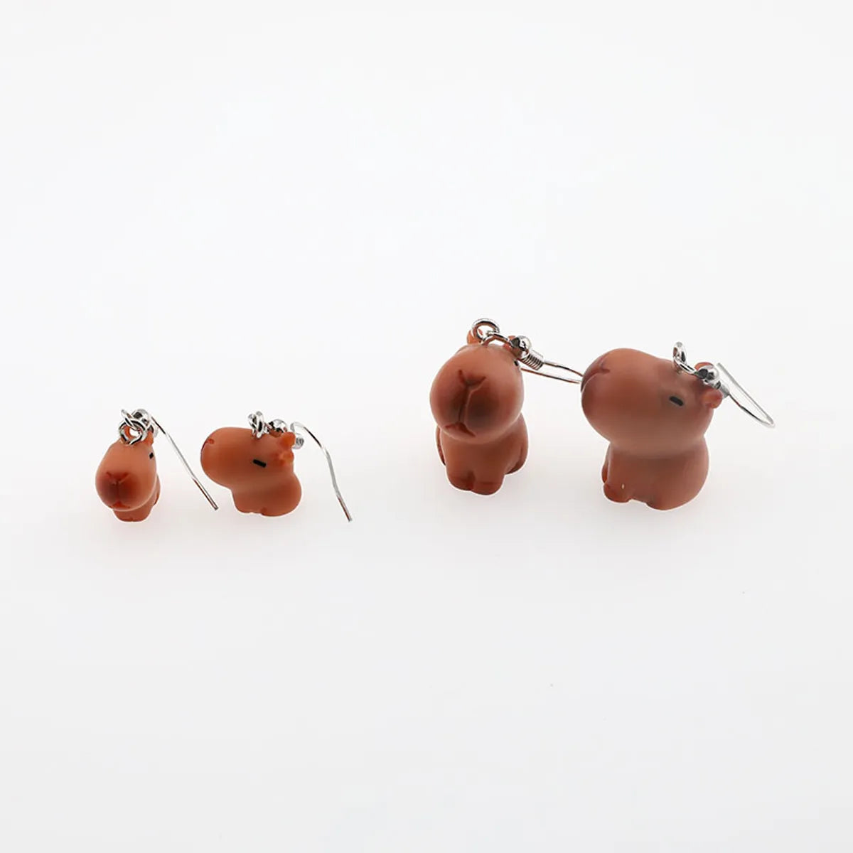 1 Pair Casual Cute Simple Style Capybara Alloy Resin Drop Earrings