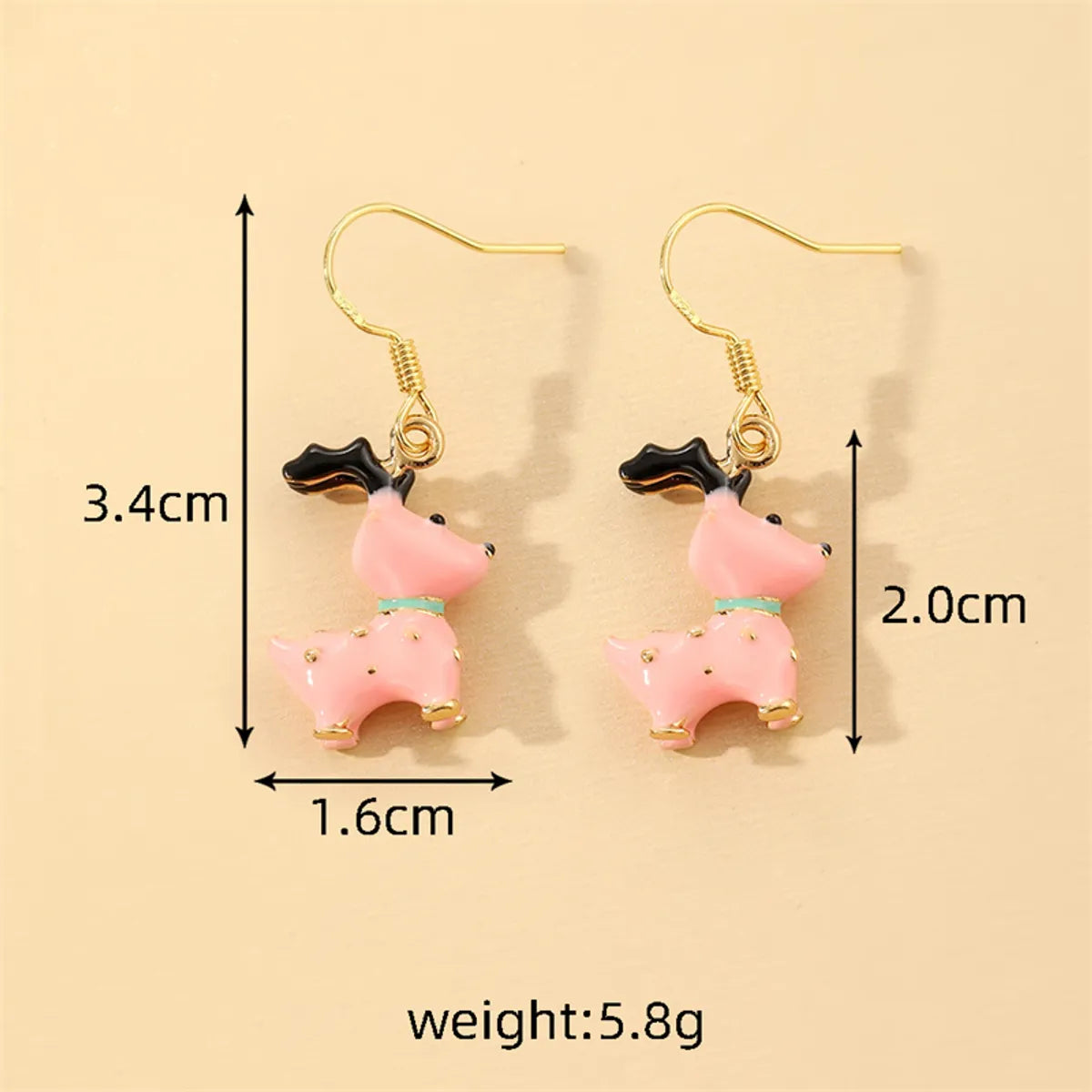 1 Pair Casual Cute Simple Style Color Block Enamel Alloy Drop Earrings