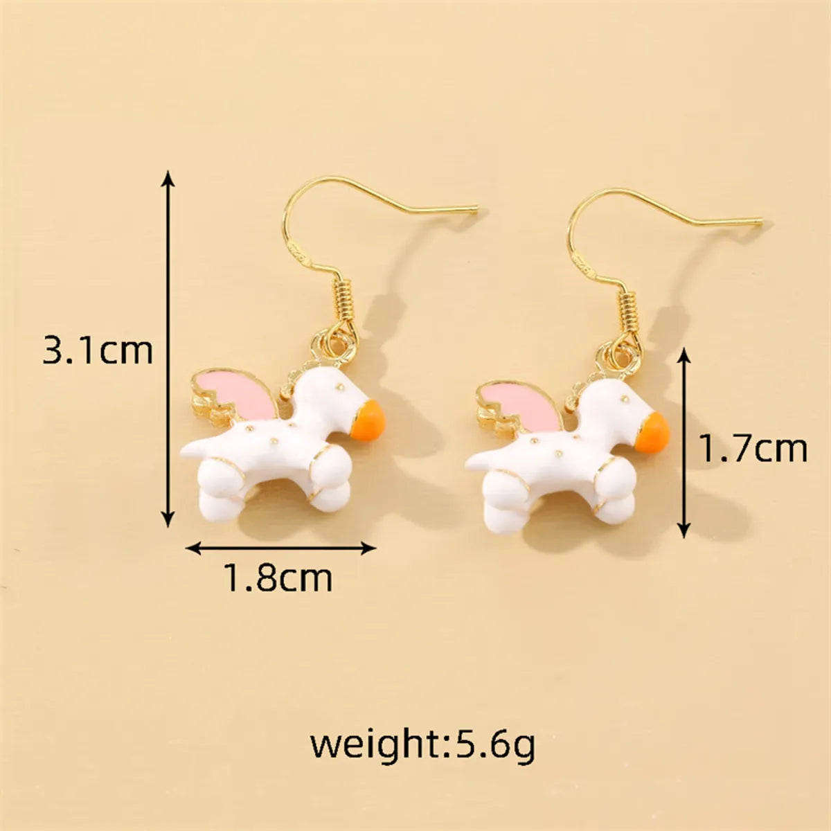 1 Pair Casual Cute Simple Style Color Block Enamel Alloy Drop Earrings