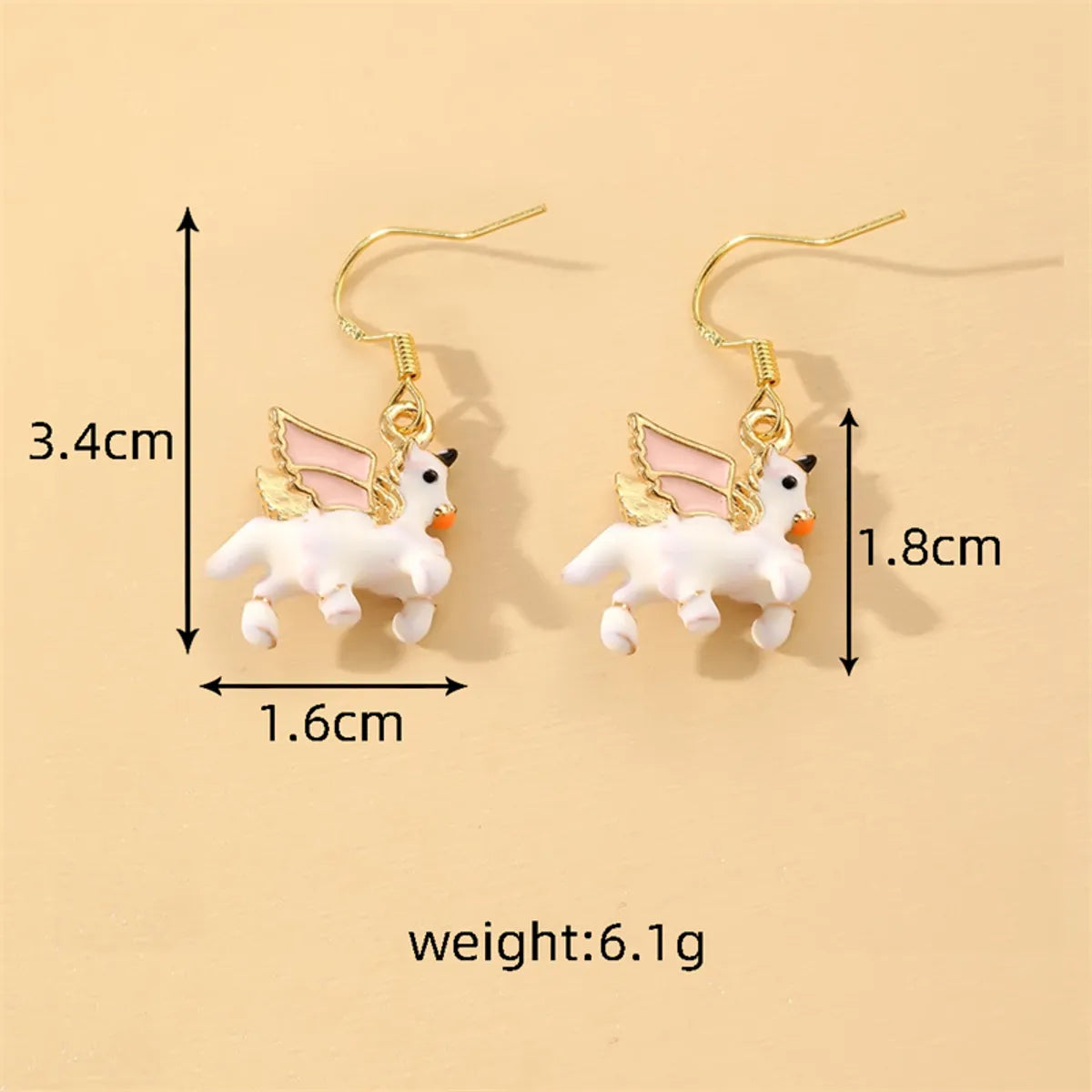 1 Pair Casual Cute Simple Style Color Block Enamel Alloy Drop Earrings