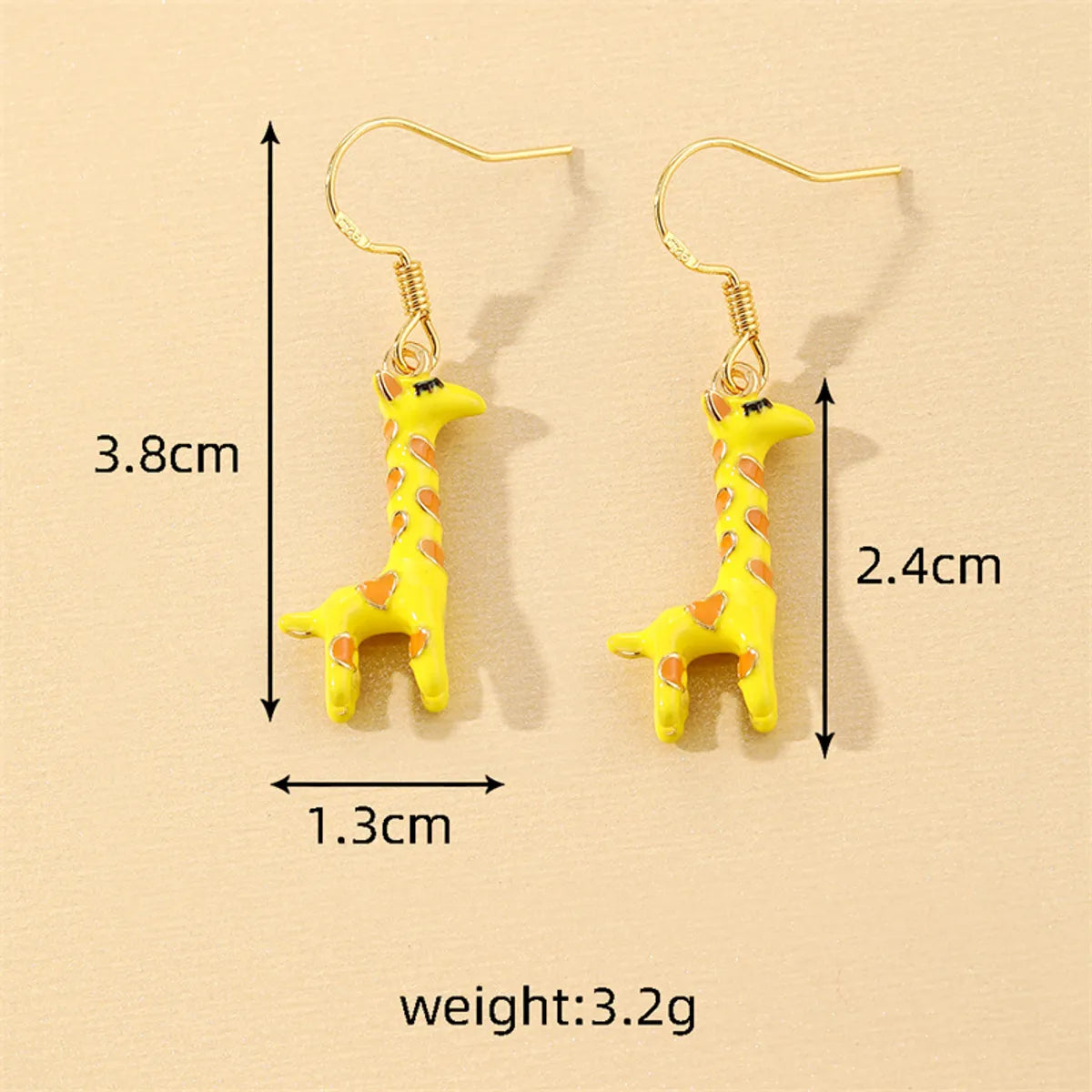 1 Pair Casual Cute Simple Style Color Block Enamel Alloy Drop Earrings