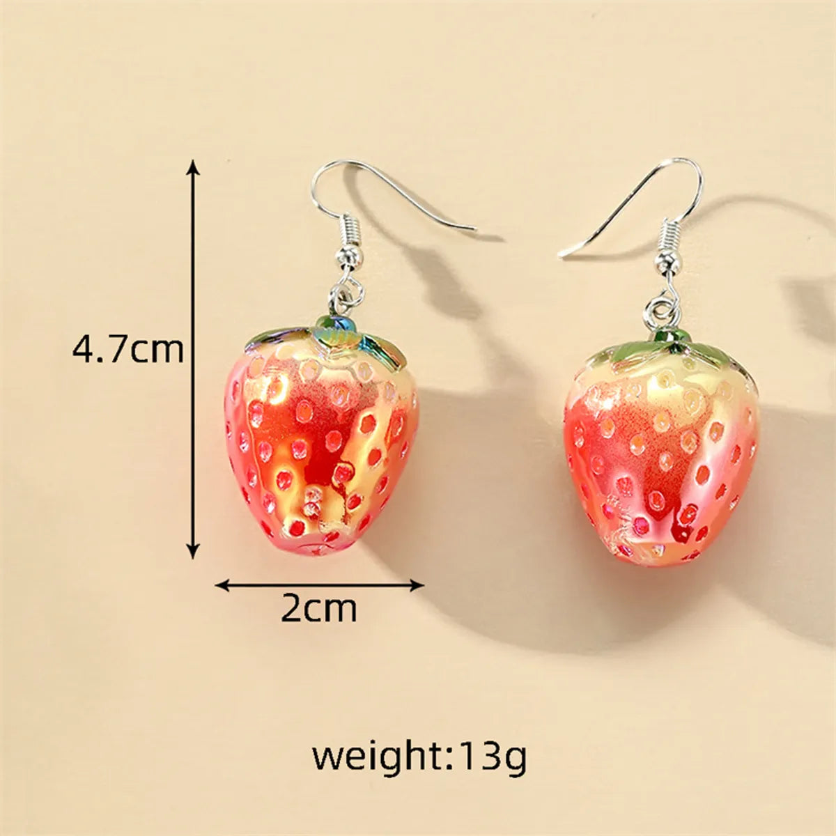 1 Pair Casual Cute Simple Style Fruit Resin Drop Earrings