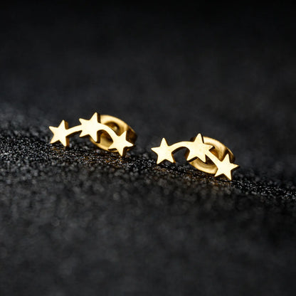 1 Pair Casual Cute Sweet Animal Irregular Polishing Plating 304 Stainless Steel 18K Gold Plated Ear Studs