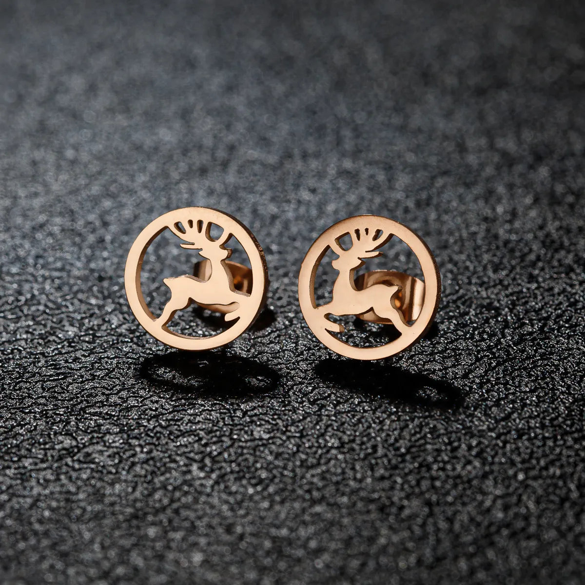 1 Pair Casual Cute Sweet Animal Irregular Polishing Plating 304 Stainless Steel 18K Gold Plated Ear Studs