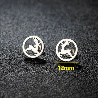 1 Pair Casual Cute Sweet Animal Irregular Polishing Plating 304 Stainless Steel 18K Gold Plated Ear Studs