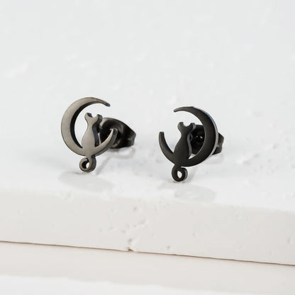 1 Pair Casual Cute Sweet Animal Irregular Polishing Plating 304 Stainless Steel 18K Gold Plated Ear Studs