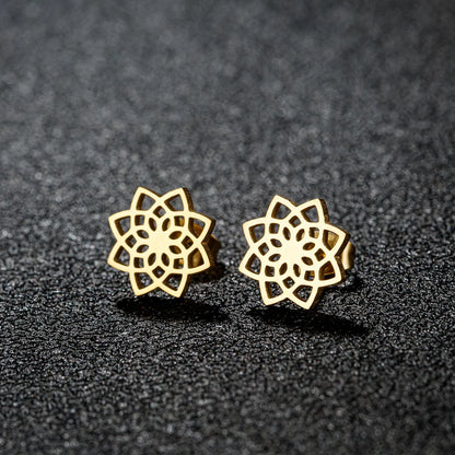 1 Pair Casual Cute Sweet Animal Irregular Polishing Plating 304 Stainless Steel 18K Gold Plated Ear Studs